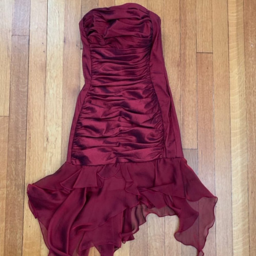 Mermaid Strapless Red Jessica McClintock Dress